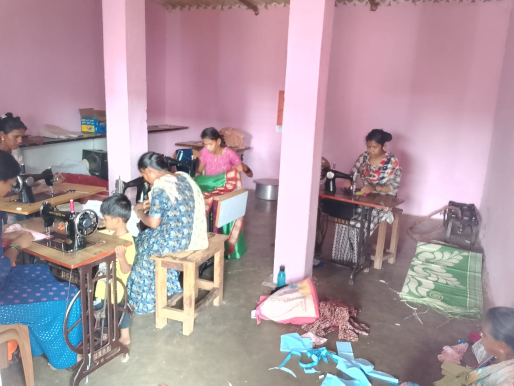 Tailoring School - Classroom setup with multiple student workstations